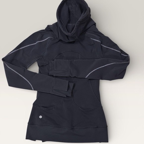 Lululemon Athletica Black Run Ambition Pullover Size 2 - Picture 4 of 10